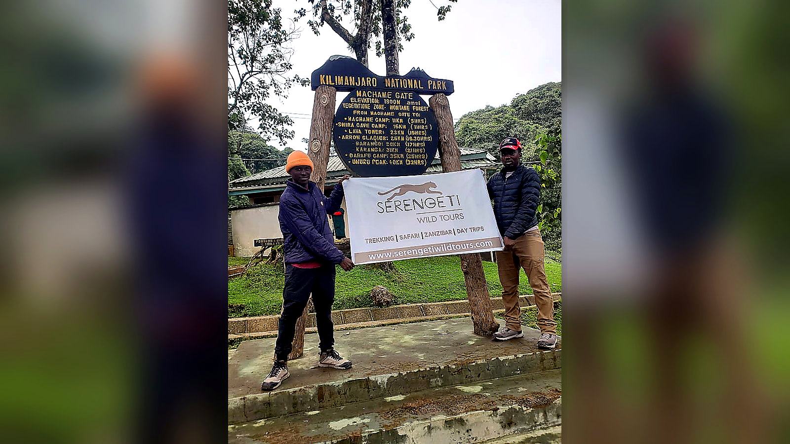 Climbers beginning the Machame Route on Mount Kilimanjaro